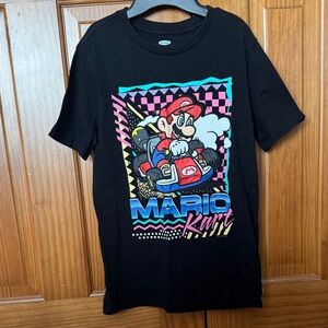 Old Navy Boys Mario Kart Tee T Shirt Black Large 10 12